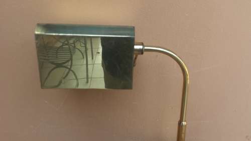 Awesome, old brass desk lamp.