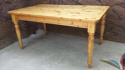 Large solid pine table.