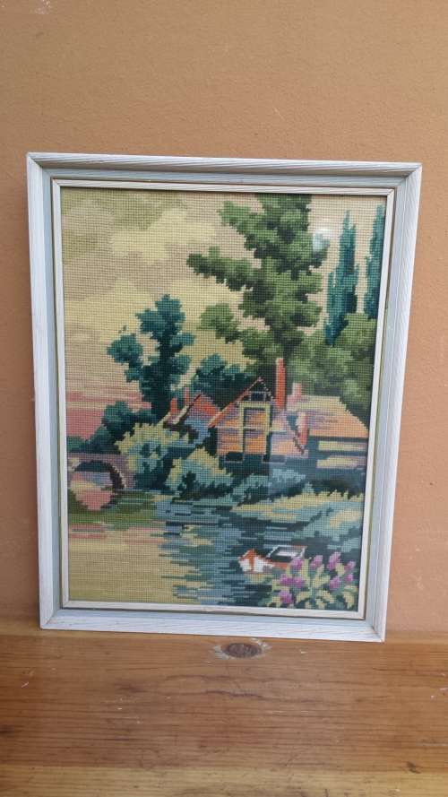 Beautiful farm house tapestry.