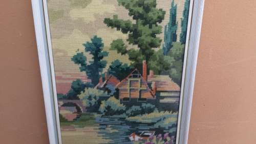 Beautiful farm house tapestry.