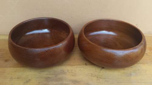Pair of beautiful wooden bowls.
