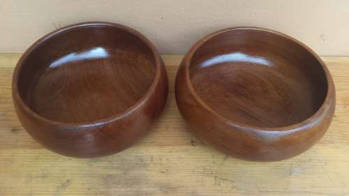 Pair of beautiful wooden bowls.