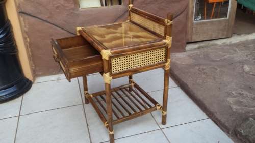 Awesome pair of cane bedside tables.