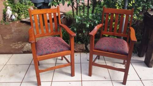 Pair of beautiful American oak chairs.