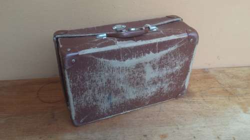 Small, old kids school case.