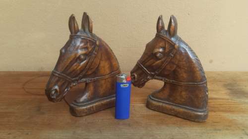 Stunning pair of horse head book ends.