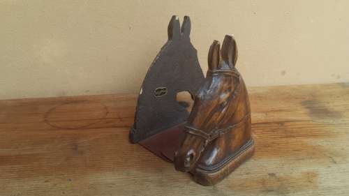 Stunning pair of horse head book ends.