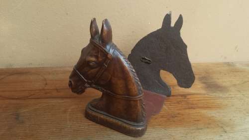 Stunning pair of horse head book ends.