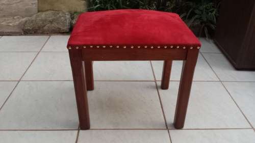 Beautiful old wooden dresser stool.