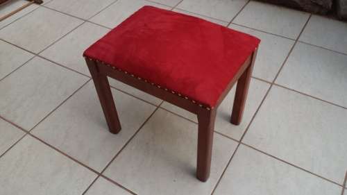 Beautiful old wooden dresser stool.