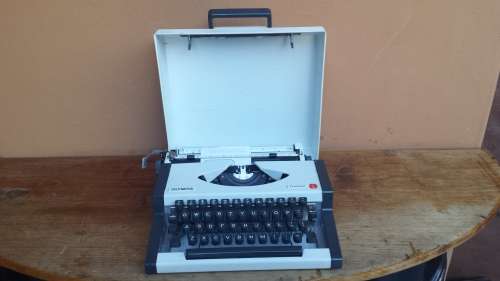 Portable Olympia typewriter.