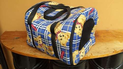 Lovely padded pet carrier.