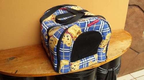 Lovely padded pet carrier.