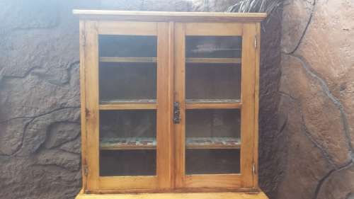 Awesome old oregan pine kitchen cupboard.