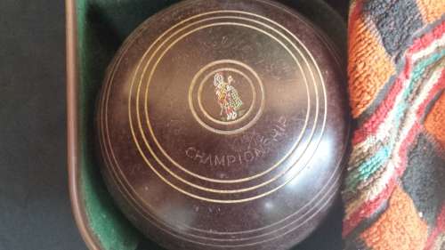 Old case of bowling balls.