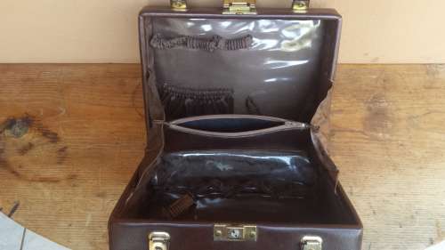 Lovely old brown vanity case.