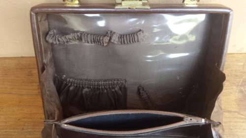 Lovely old brown vanity case.