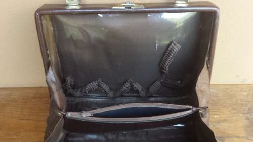 Lovely old brown vanity case.