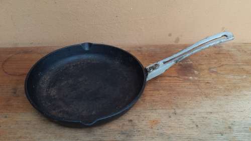 Old cast iron pan.