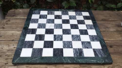 Beautiful old marble chess board.