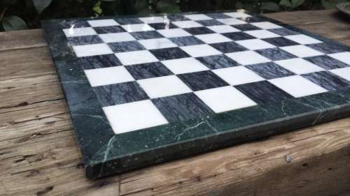 Beautiful old marble chess board.