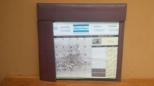 Awesome old desk pad.