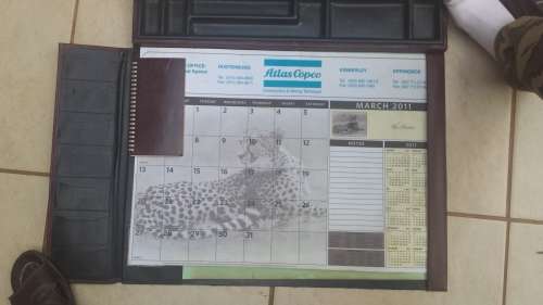 Awesome old desk pad.