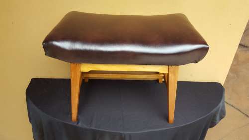 Beautiful old wooden Retro dresser stool.