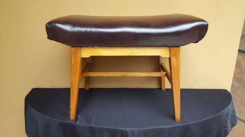 Beautiful old wooden Retro dresser stool.