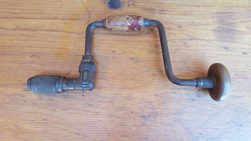 Old hand operated drill.