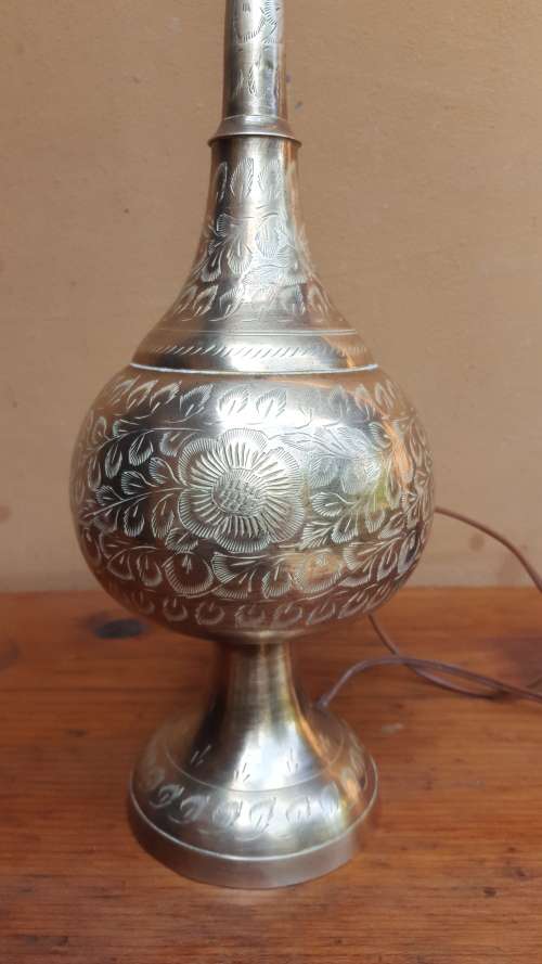 Lovely old solid brass lamp.