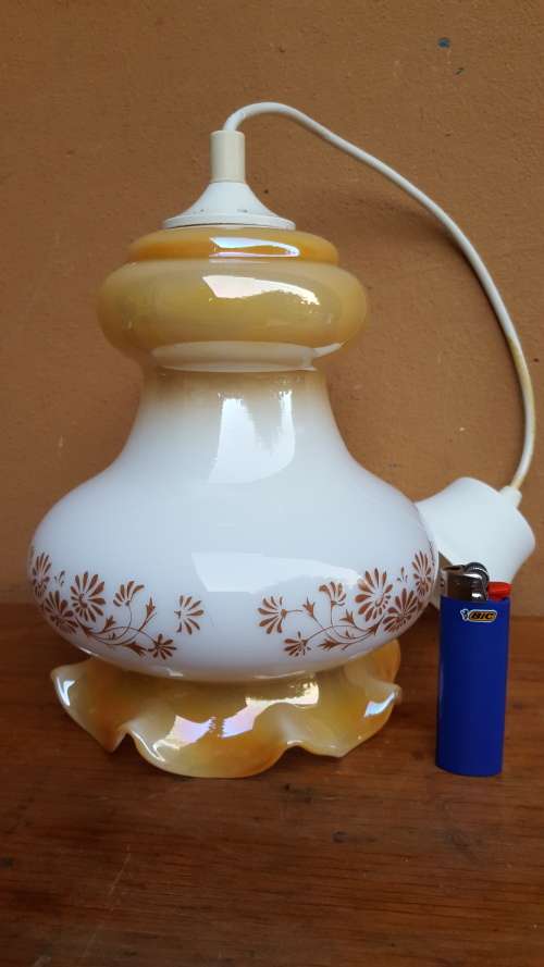 Beautiful old glass Retro ceilng light.