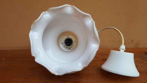 Beautiful old glass Retro ceilng light.