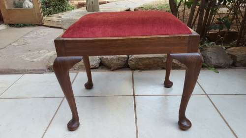 Beautiful vintage wooden dresser stool.