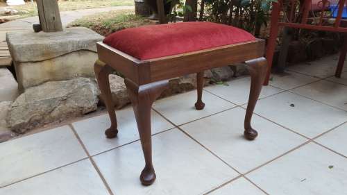 Beautiful vintage wooden dresser stool.