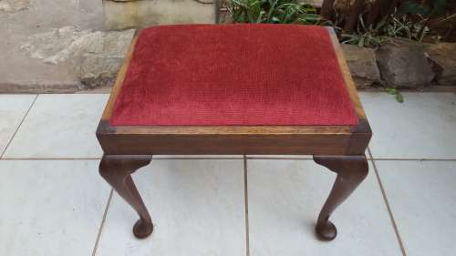 Beautiful vintage wooden dresser stool.