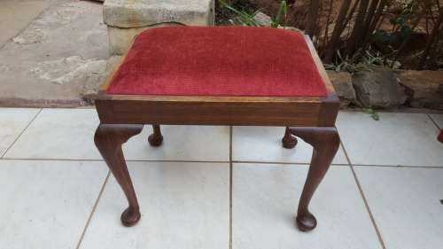 Beautiful vintage wooden dresser stool.