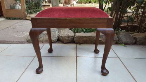 Beautiful vintage wooden dresser stool.