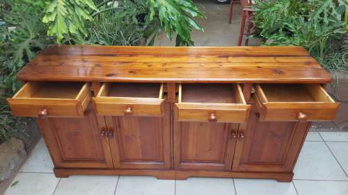 Large old oregan pine dining room suite.