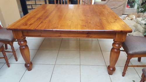 Large old oregan pine dining room suite.
