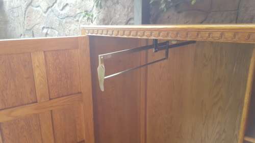 Beautiful vintage kids oak wardrobe.