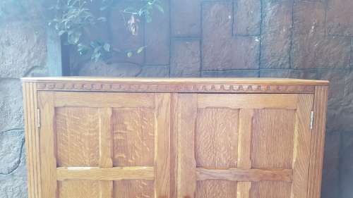 Beautiful vintage kids oak wardrobe.