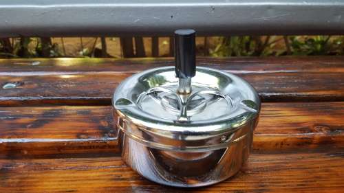 Stainless steel Retro ashtray.