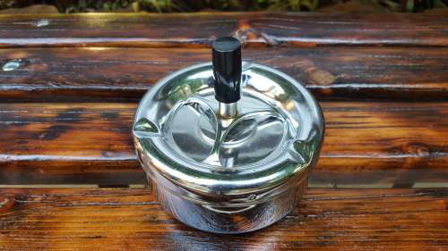 Stainless steel Retro ashtray.