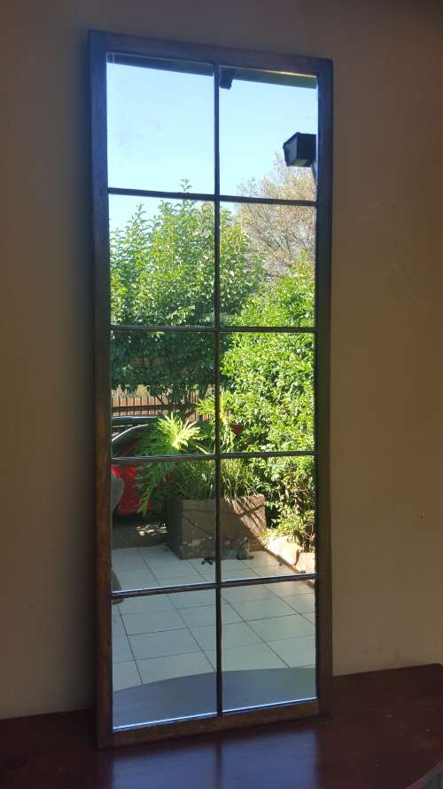 Awesome 10 pane cottage window mirror.