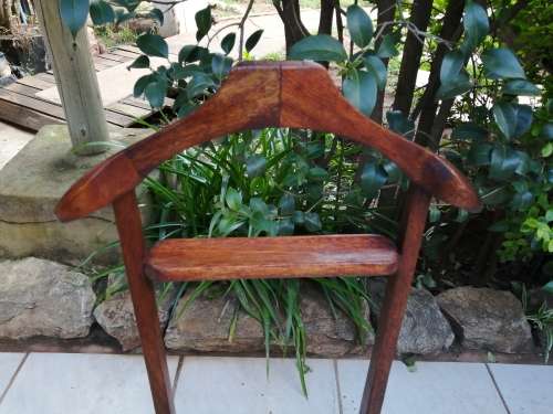 Solid wood jacket stand.