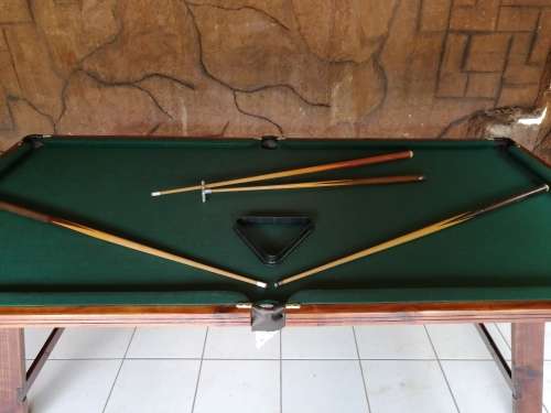 Beautiful, large, old fold up snooker table.