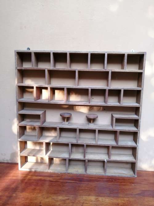 Large old wooden printers tray.