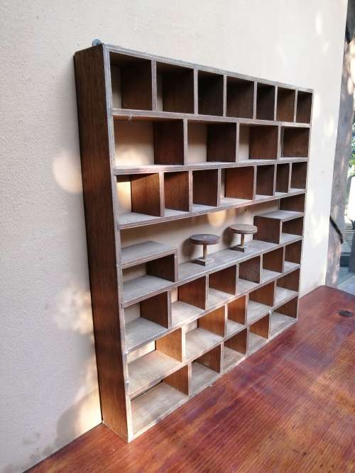 Large old wooden printers tray.