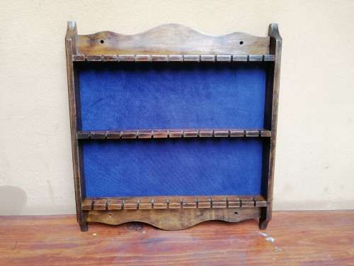Beautiful, wooden antique teaspoon rack.